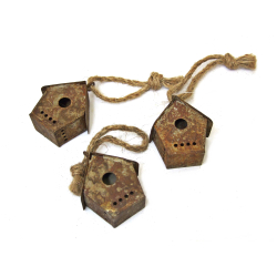 Domek metalowy Dekoracja wisząca 1szt.